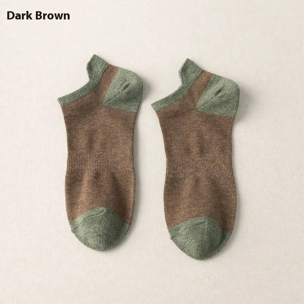 Combed Cotton Bottom Sweat-absorbing Deodorant Anti-ankle Socks Low-cut Men’s Retro Waist