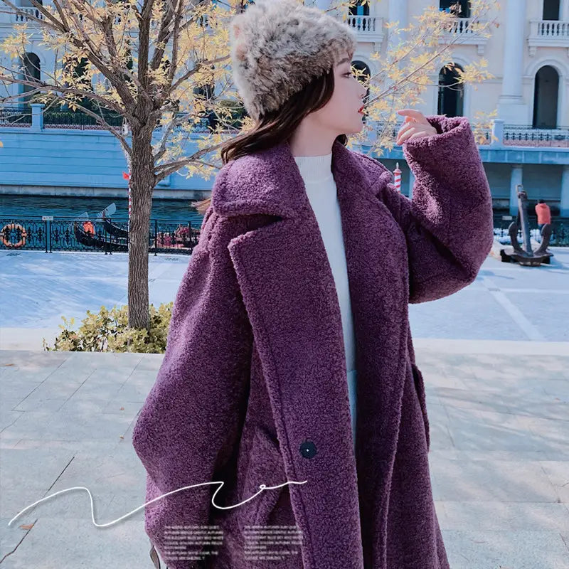 Women’s Teddy Suit Padded Lamb Wool Coat
