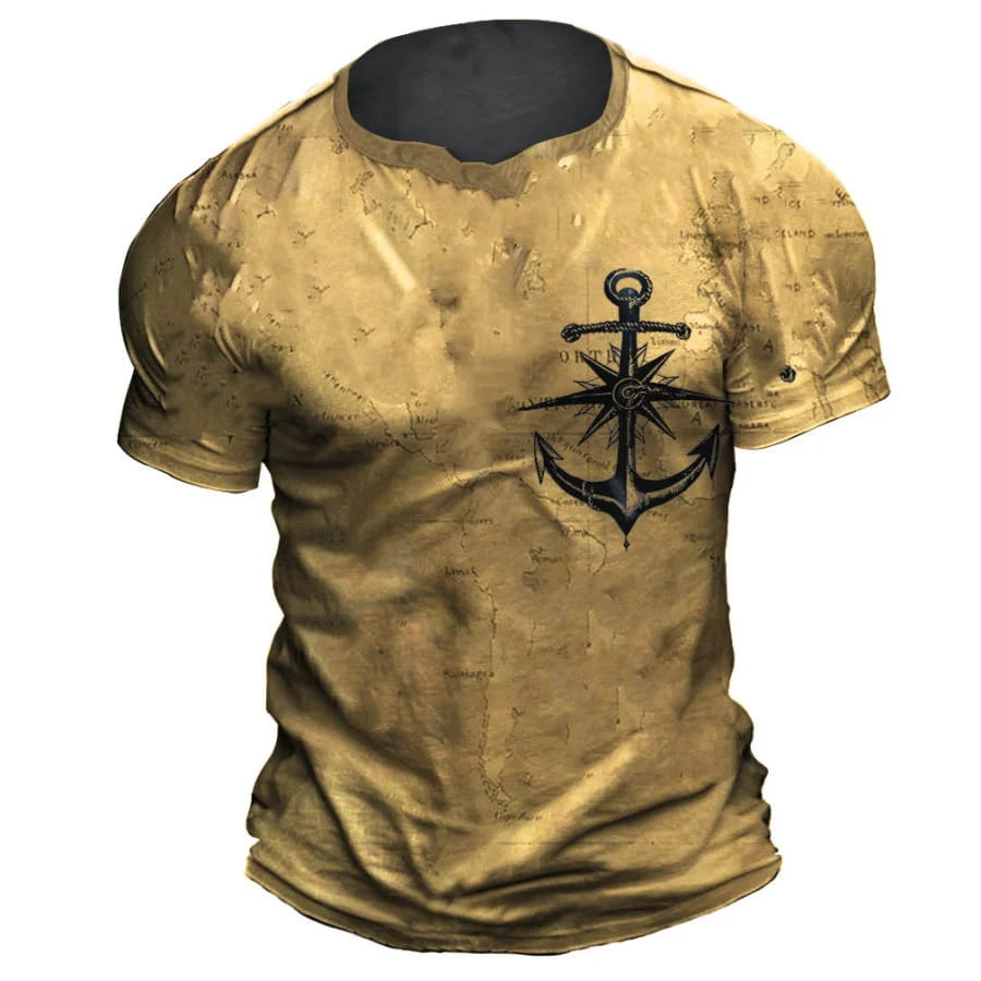 Men’s Casual Loose Short Sleeves T-shirt Round Neck