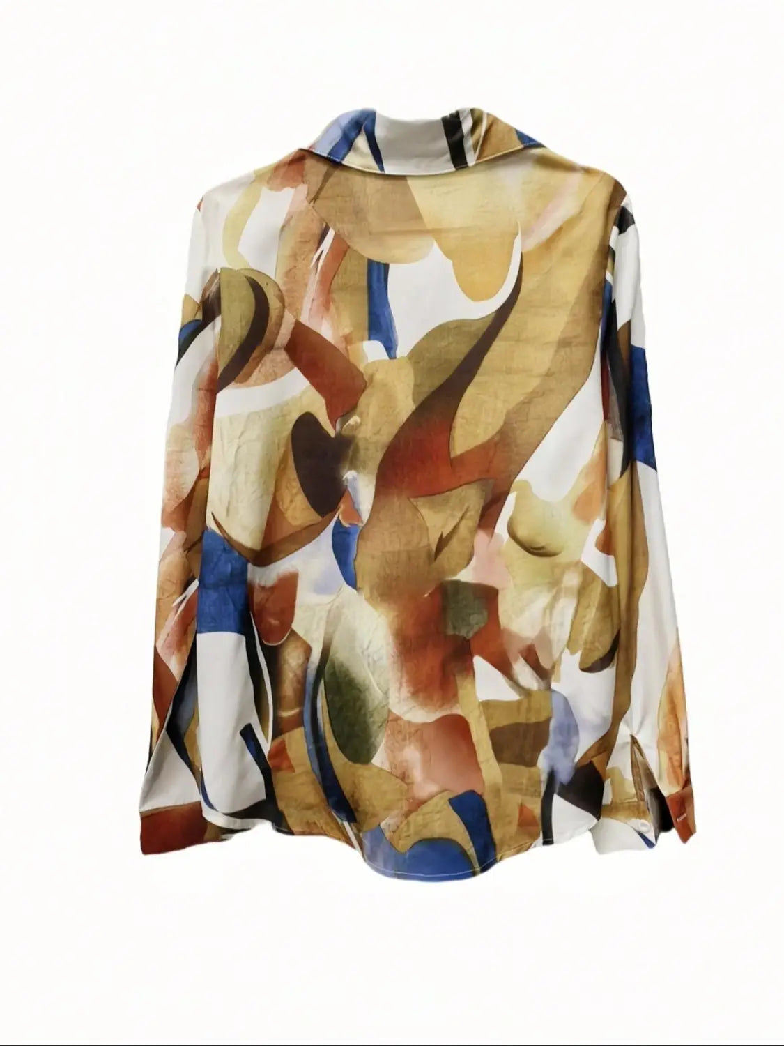 Loose Digital Printing Lantern Long Sleeve Shirt For Women