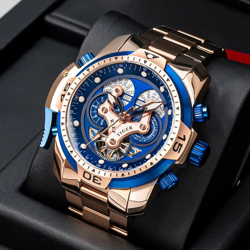 Rose Gold Steel Strip Dream in Blue Black