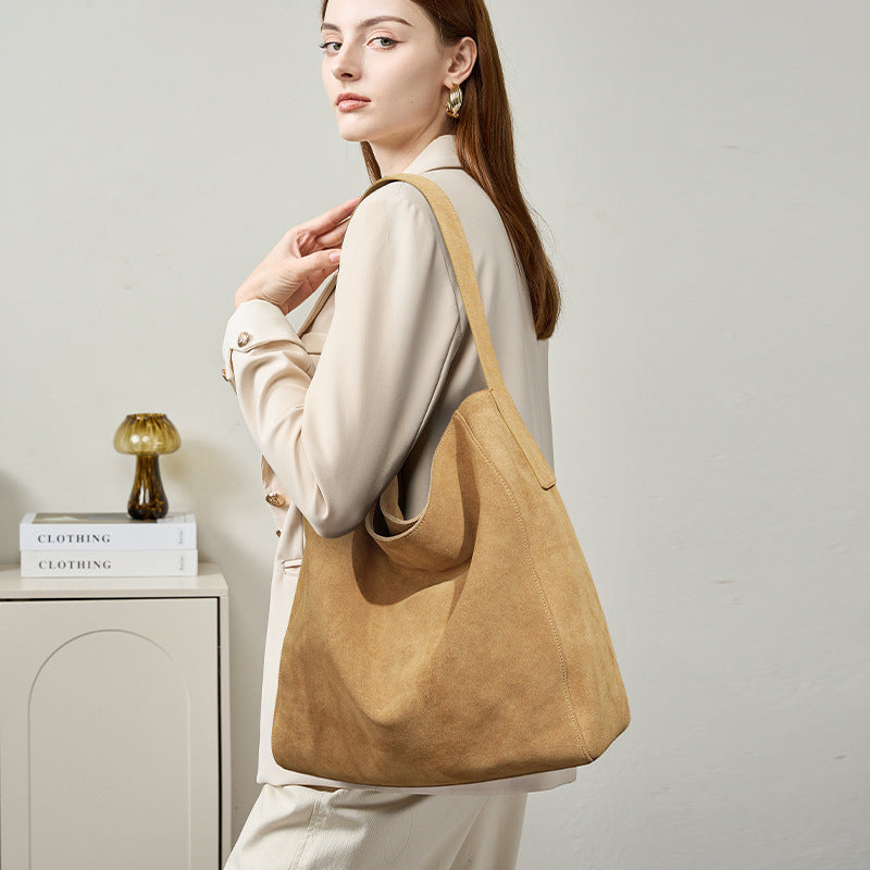 Ebony Brown Layer Suede Luxury Fashion Bag