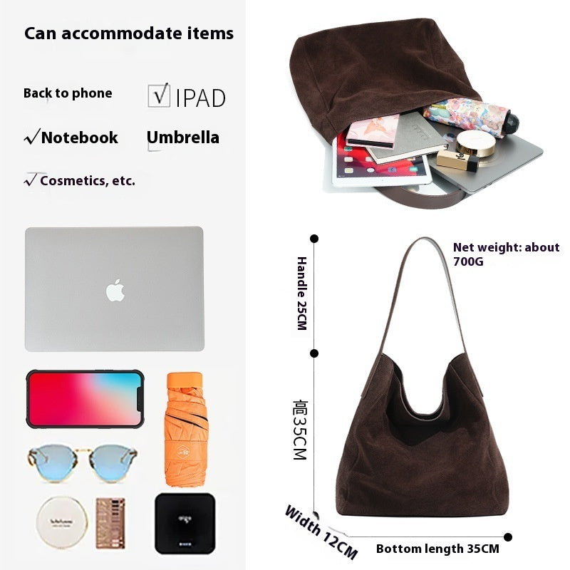 Ebony Brown Layer Suede Luxury Fashion Bag