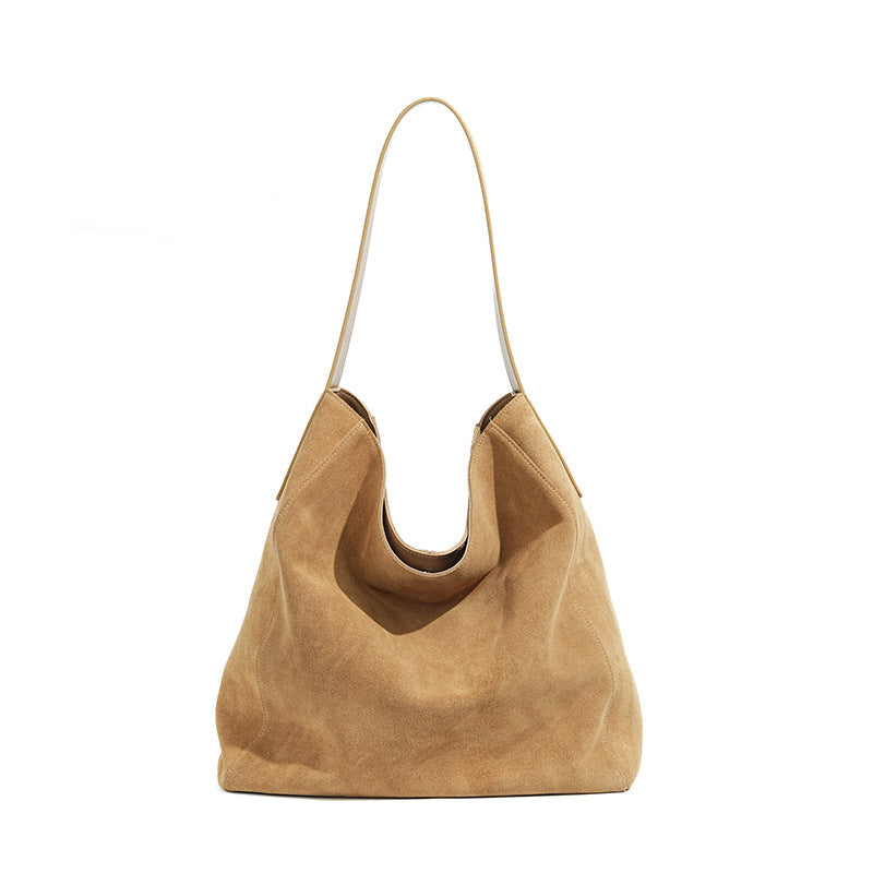 Ebony Brown Layer Suede Luxury Fashion Bag - Brown Top Layer Suede
