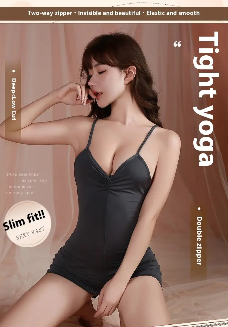 New Tight Low-cut Suspender Jumpsuit