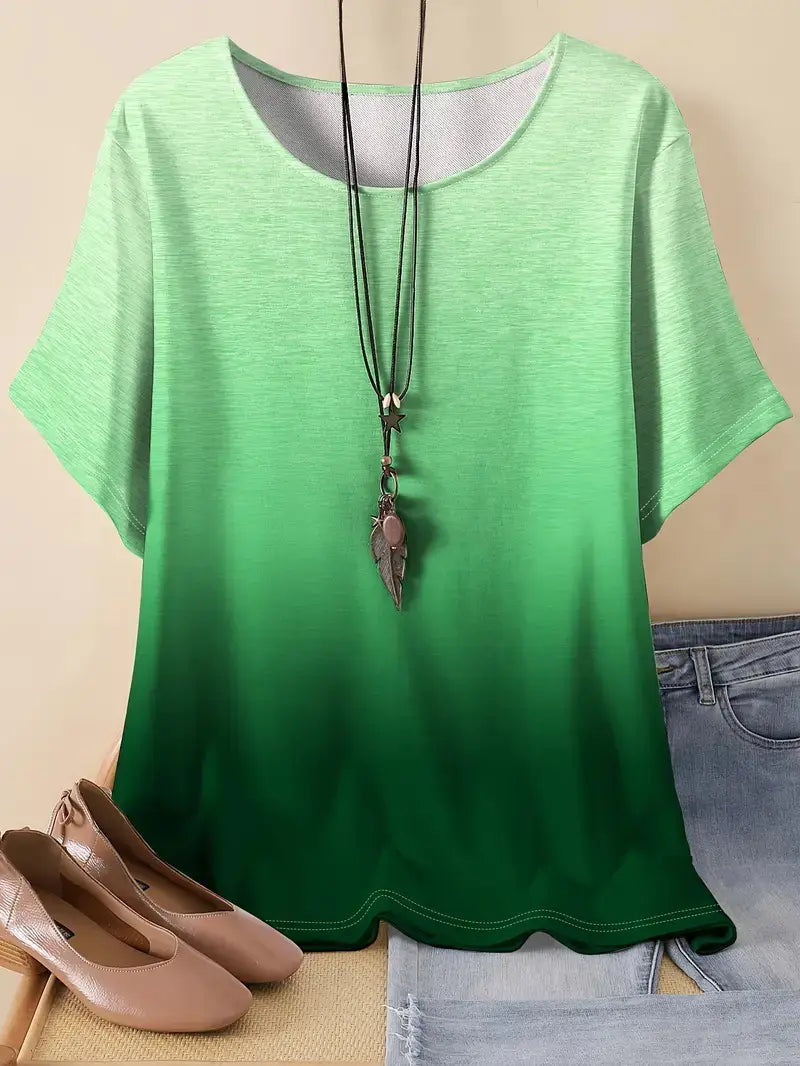 Casual Sports Loose Round Neck Short Sleeve