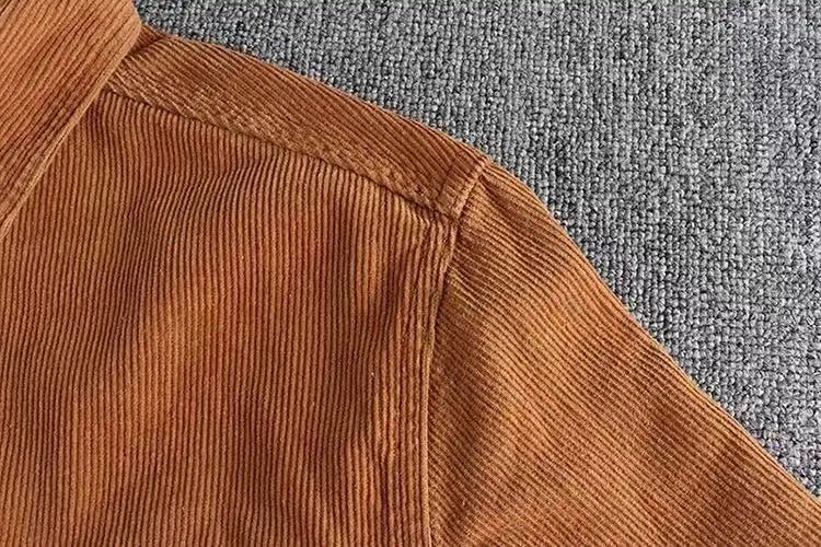 Retro Washed Corduroy Long-sleeved Shirt For Men