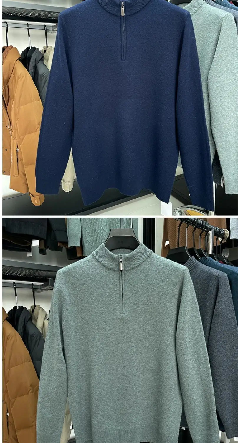 Casual Half Zipper Thermal Knitwear Coat