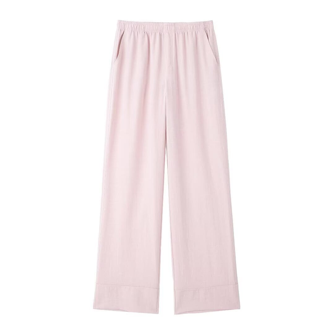 Texture Double Breasted Kimono Style Outerwear Pants