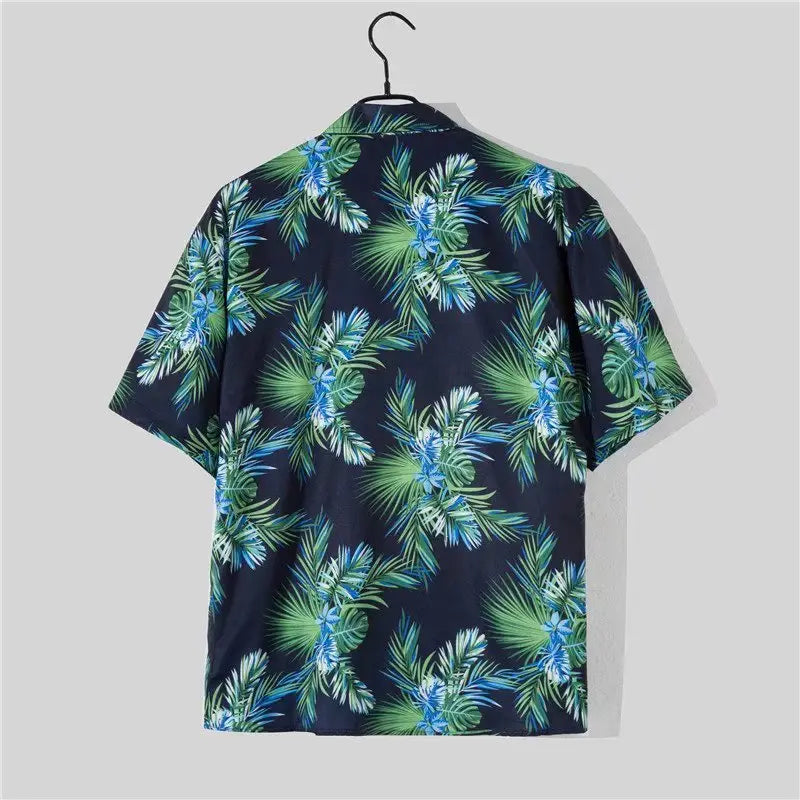 Men’s Shorts Shirt Trendy Summer Loose Casual Two-piece Suit