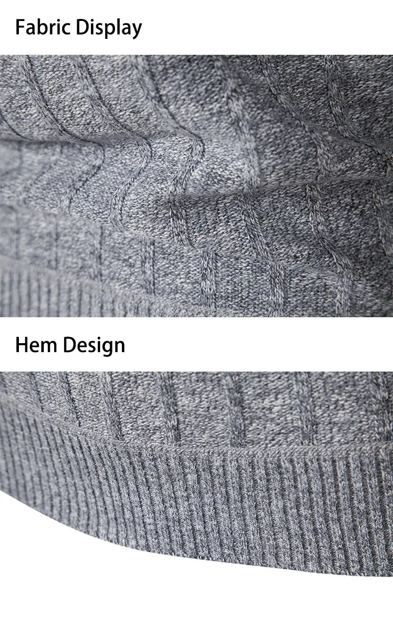 Men’s Half Zipped Stand Collar Pullover Fleece Sweater