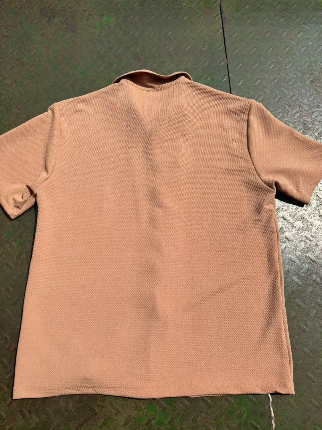 Daily Casual Short Sleeve Cardigan Shirt Men’s Suit Solid Color Summer