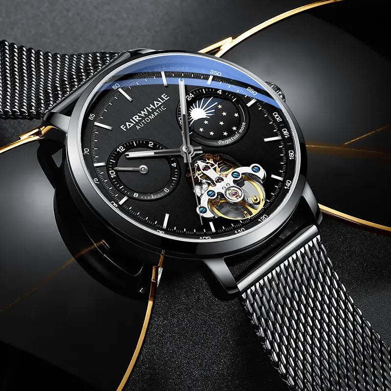 Unleash Stealth Black Surface Steel Belt Timepiece