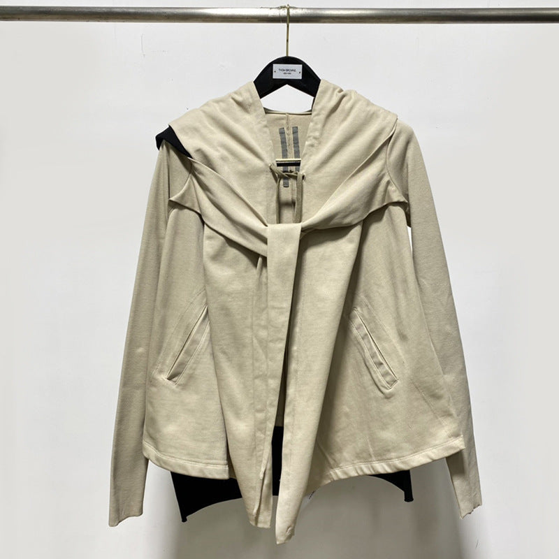 Loose Type Ordinary Solid Color Side Seam Pocket Casual Cotton Sweater Women
