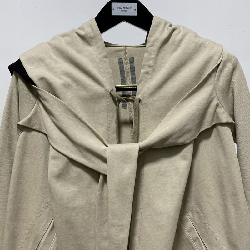 Loose Type Ordinary Solid Color Side Seam Pocket Casual Cotton Sweater Women