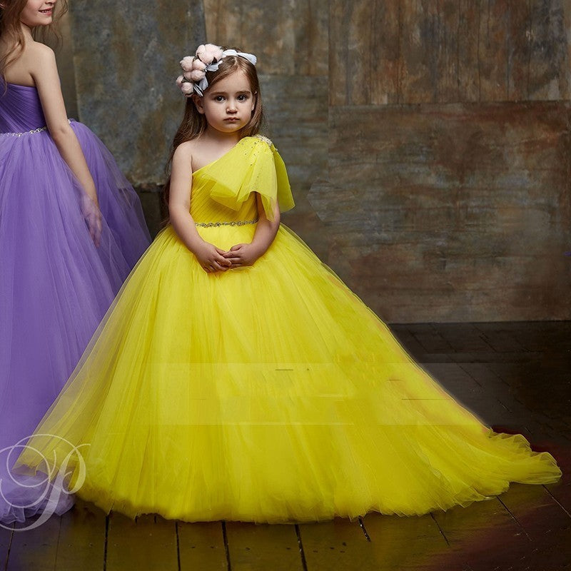 Walking Show Piano Performance Clothing - Yellow / 100cm
