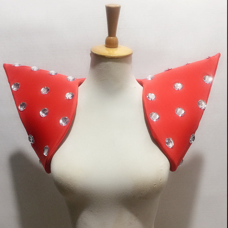Women’s Fashion Stage Performance Waistcoat - Red / Belt drill / One size