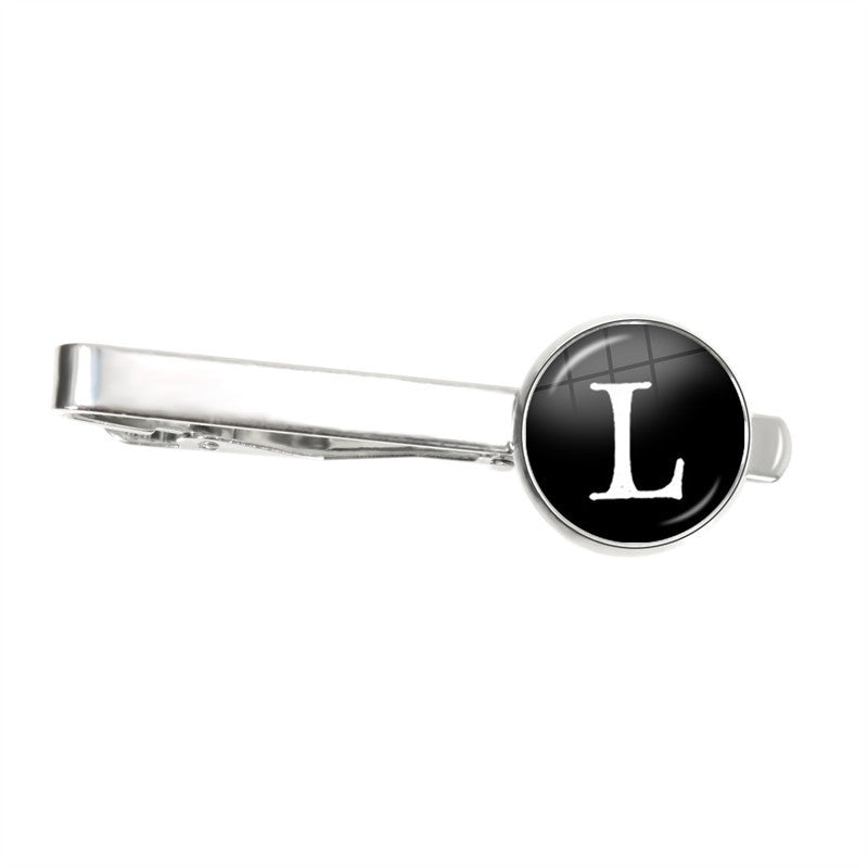 Letter Tie Clip Decoration With French Shirt - 13 Style
