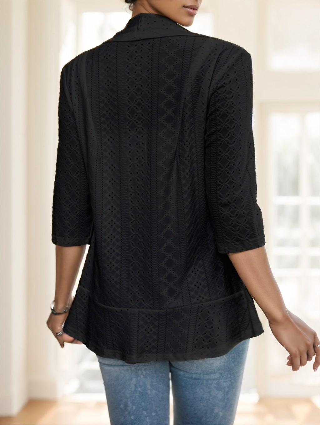 Women’s Elegant Open-Front Cardigan - 4