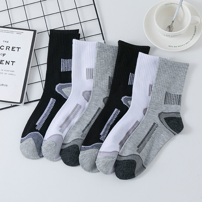 Stripe Sports Long Socks Sweat-absorbent Comfortable And Breathable
