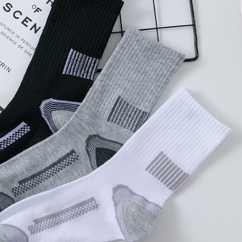 Stripe Sports Long Socks Sweat-absorbent Comfortable And Breathable