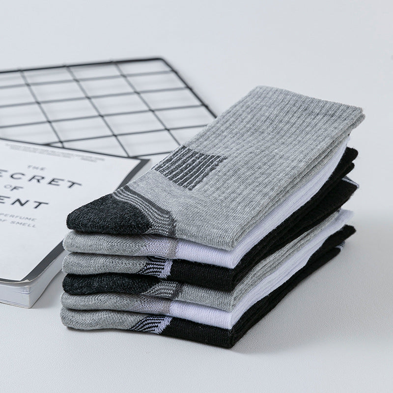 Stripe Sports Long Socks Sweat-absorbent Comfortable And Breathable