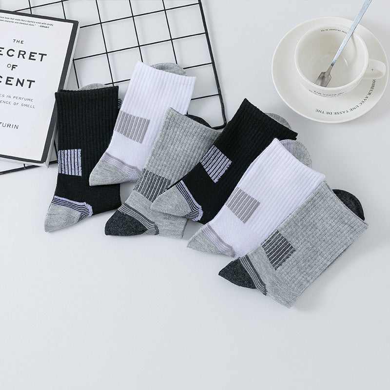 Stripe Sports Long Socks Sweat-absorbent Comfortable And Breathable