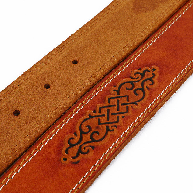 Auspicious Pattern Embossing Of Men’s And Women’s Belts