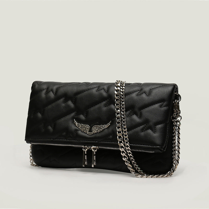 Embroidered Luxury Shoulder Bag High Quality Fashion - Black Super High Quality