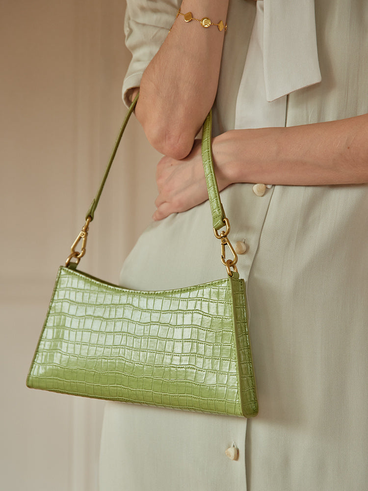 Emerald Cowhide Messenger Global Luxury Fashion - Green