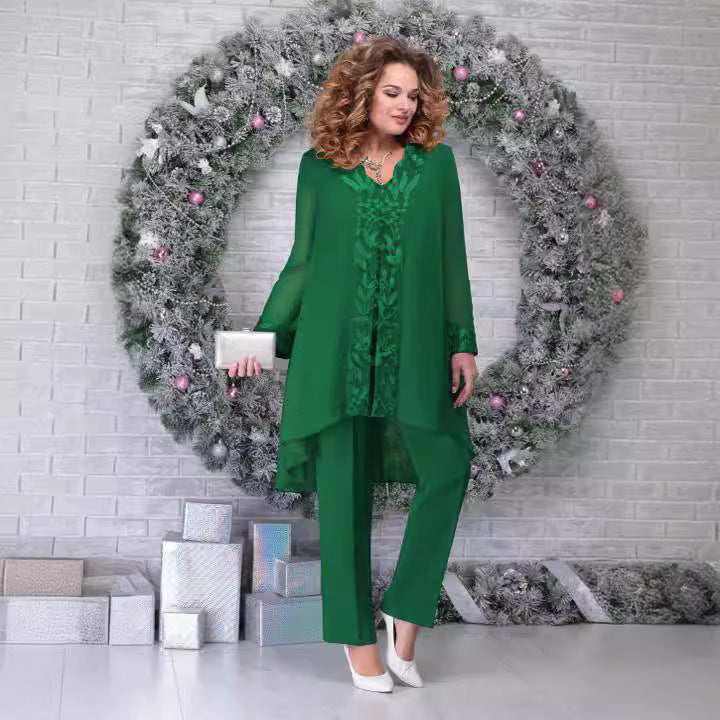 Emerald Nights Luxury Clothing Temperament Trousers