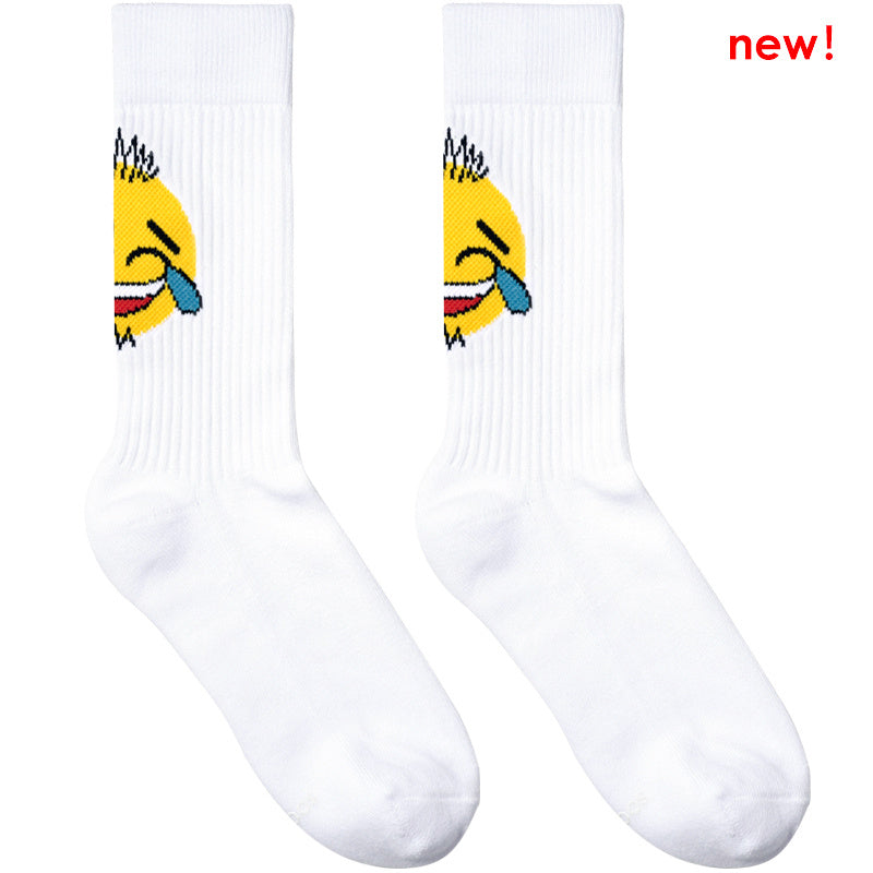 Sports Fitness Socks - Laugh and cry / One size