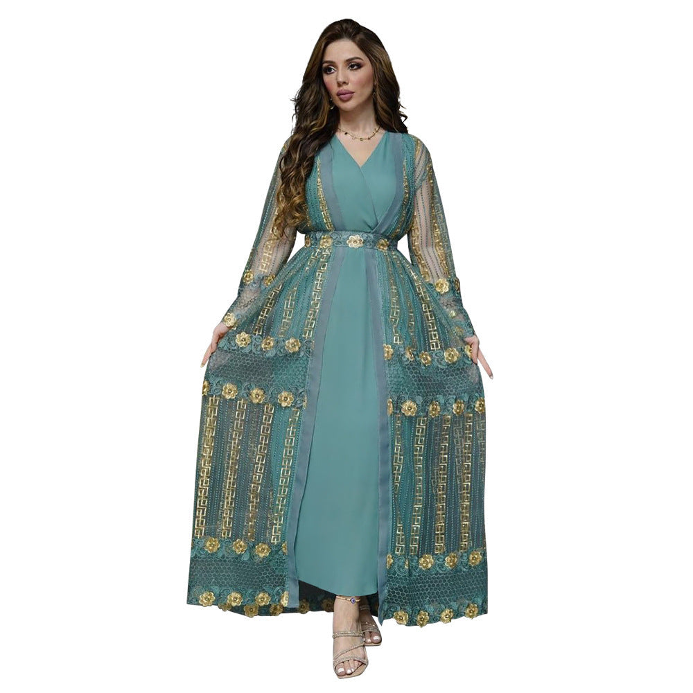 Enchanting Chiffon Gown Luxury Clothing For Women - Green / S