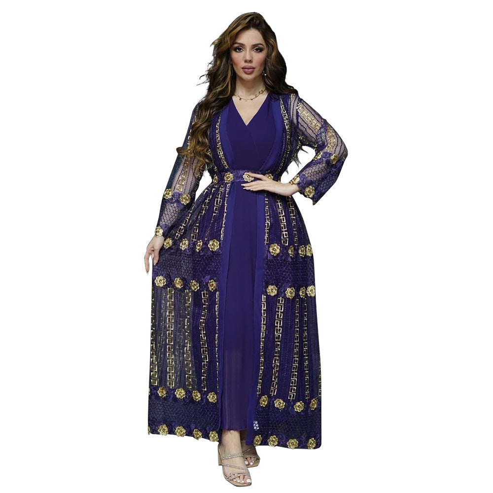 Enchanting Chiffon Gown Luxury Clothing For Women - Purple / S