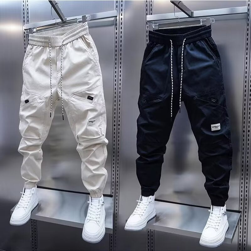 Trendy Multi-pocket Ankle Banded Slacks Sports Loose Harem Pants