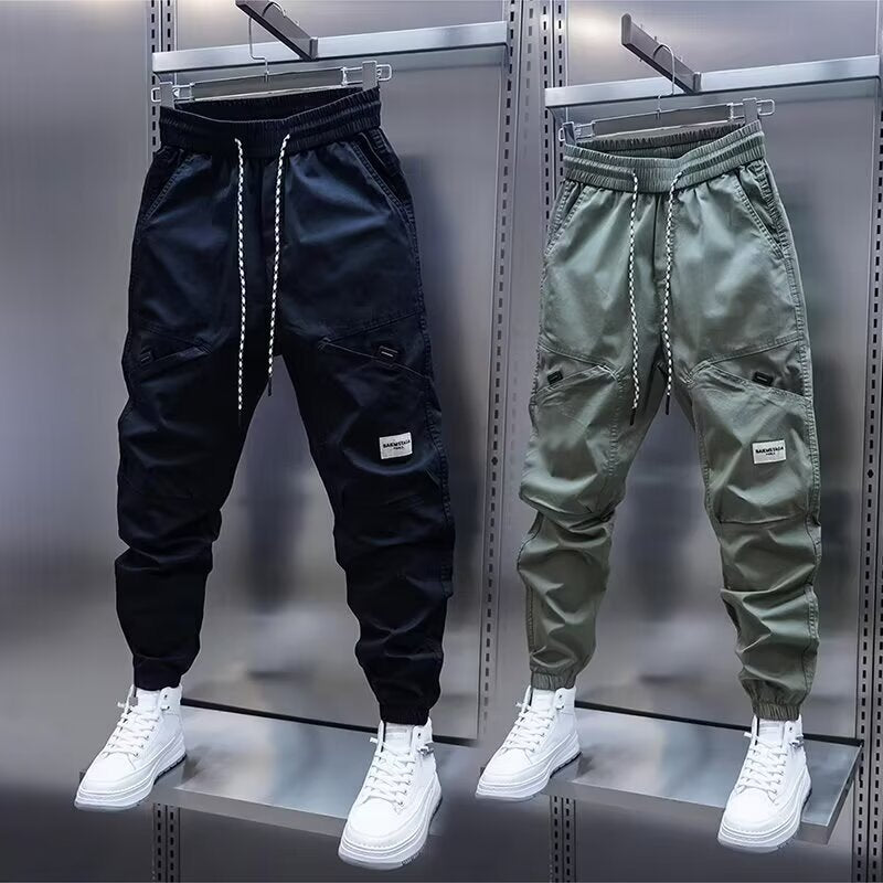 Trendy Multi-pocket Ankle Banded Slacks Sports Loose Harem Pants