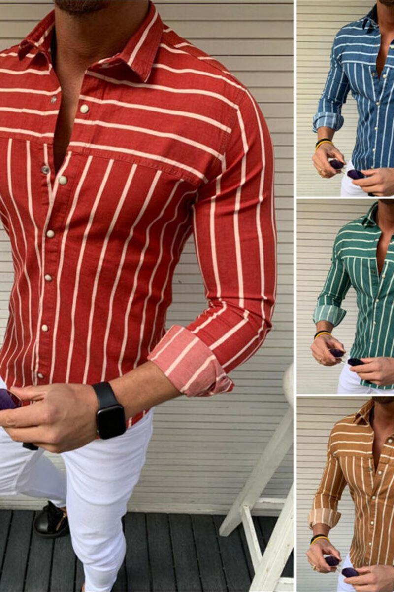 Fashionable Men’s Slim Long Sleeve Shirt