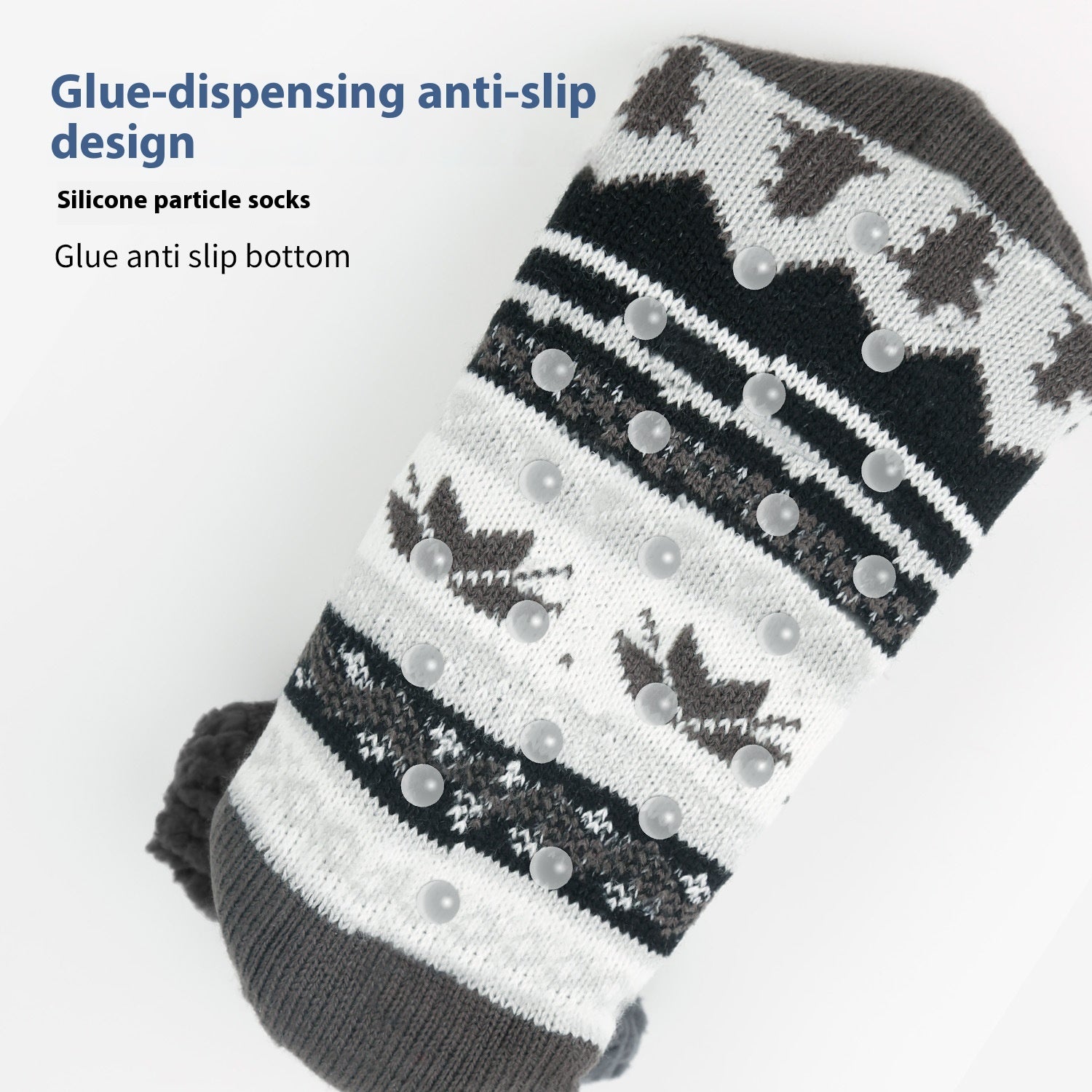 Ethnic Style Men’s Thickened Warm Non-slip Room Socks