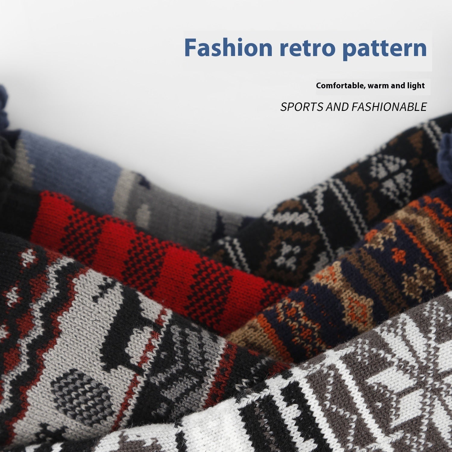 Ethnic Style Men’s Thickened Warm Non-slip Room Socks
