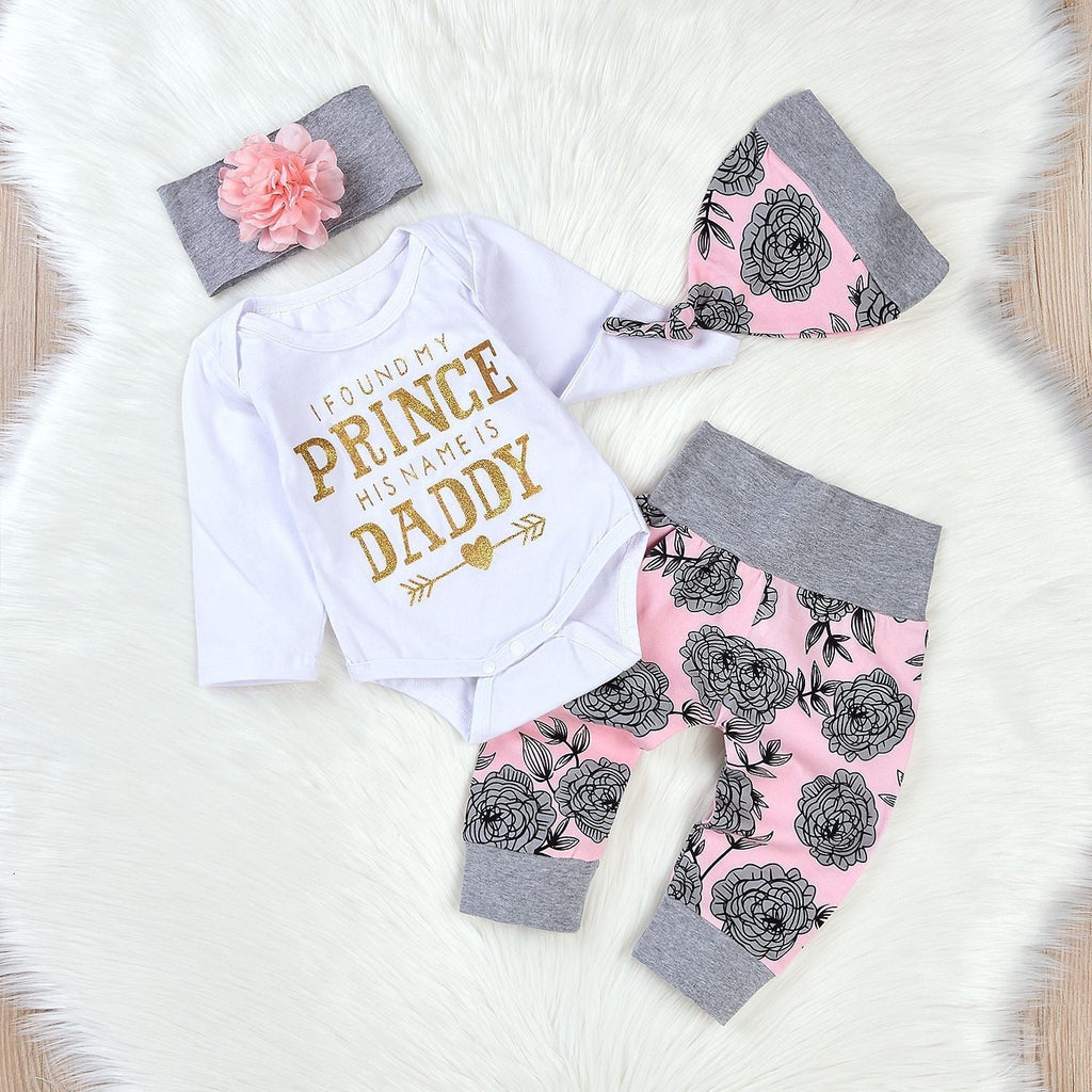 Children’s Clothes Baby Letters Ha Clothing Euramerican - Pink / 70cm