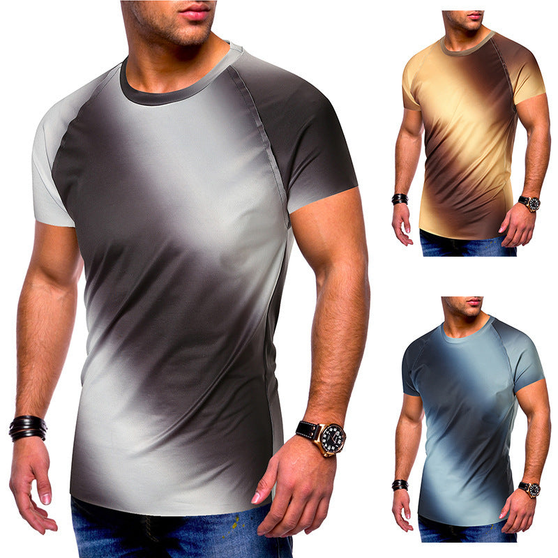 Gradient print short sleeve T-shirt