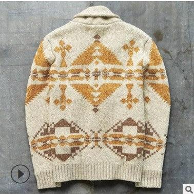 European And American Fashion Brocade Sweater Long Sleeve Plus Size Knitwear Coat Top