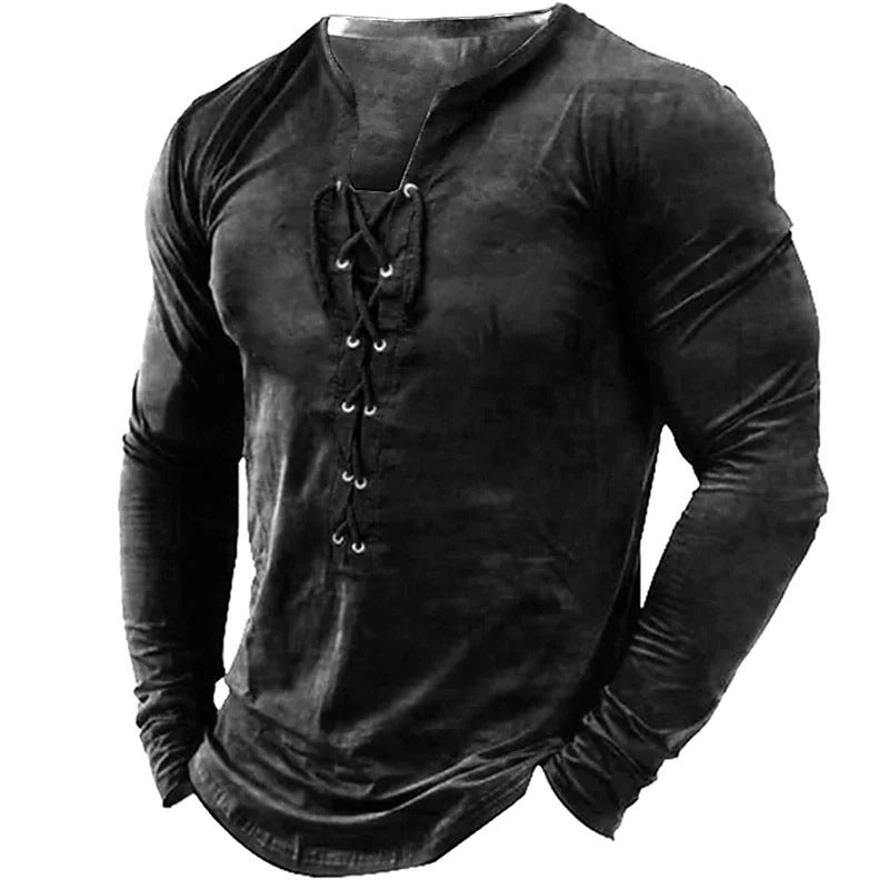European And American Sports Long Sleeved Men’s Print