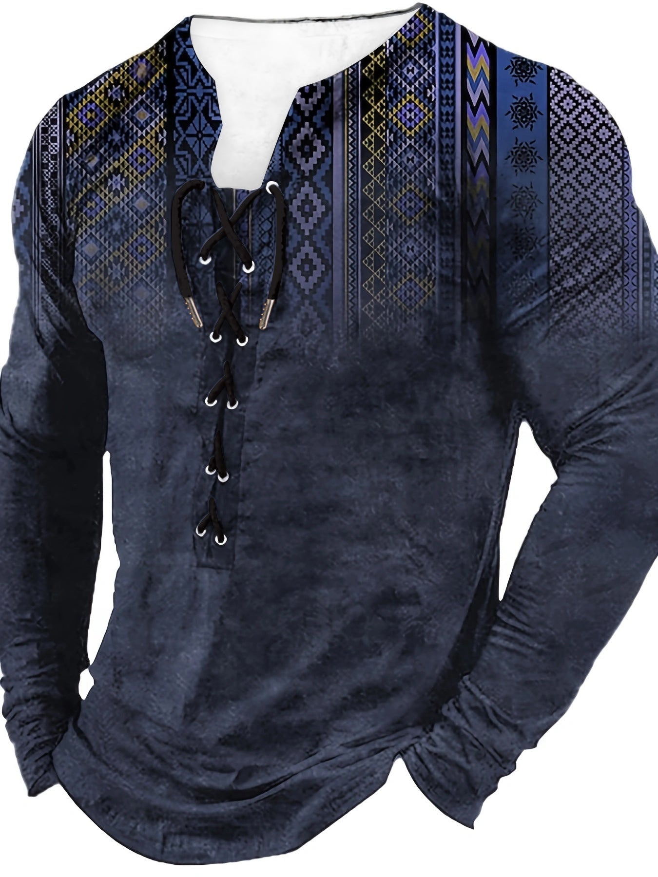 European And American Sports Long Sleeved Men’s Print - Style 1 / 2XL