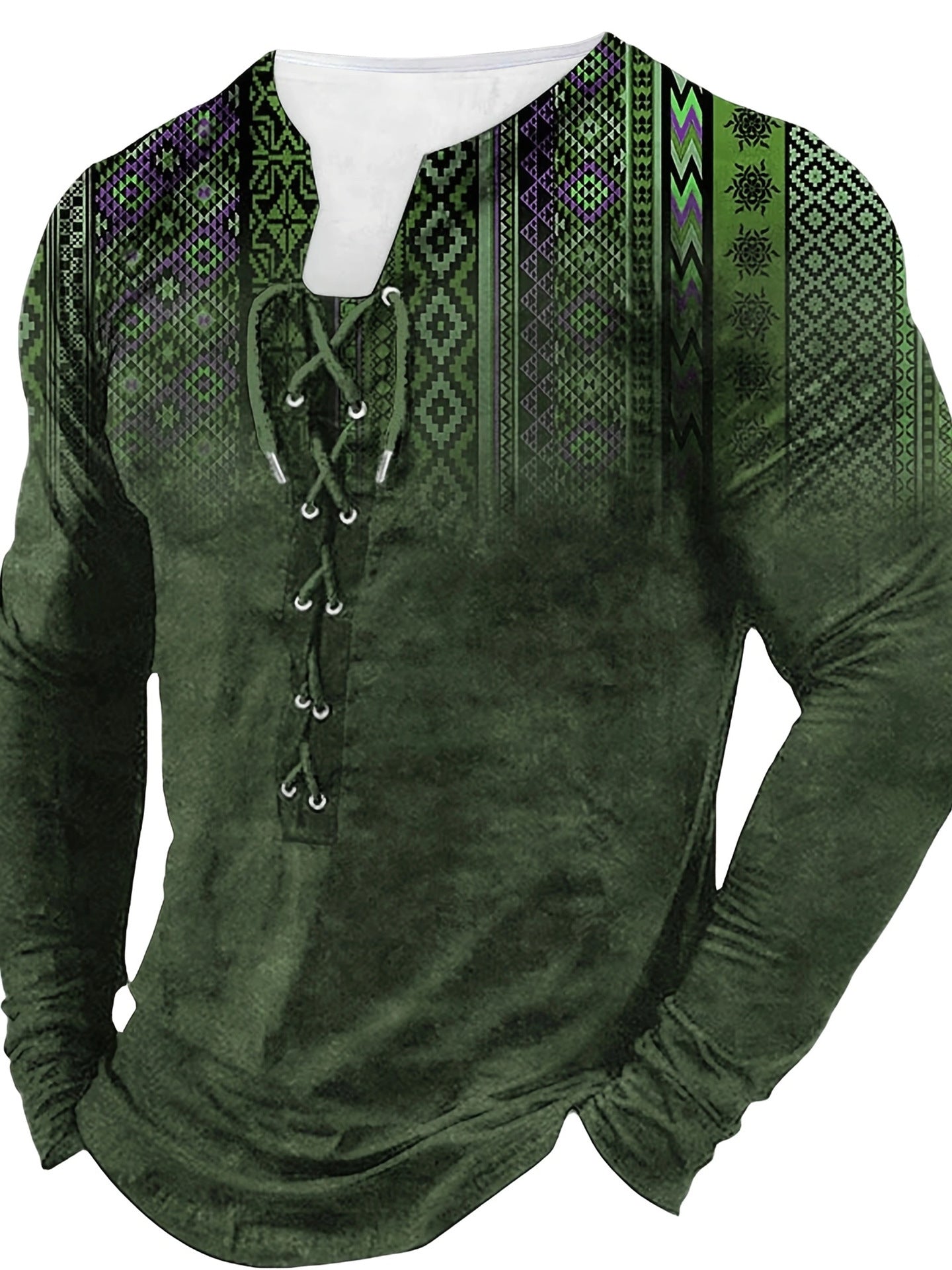 European And American Sports Long Sleeved Men’s Print - Style 11 / 2XL