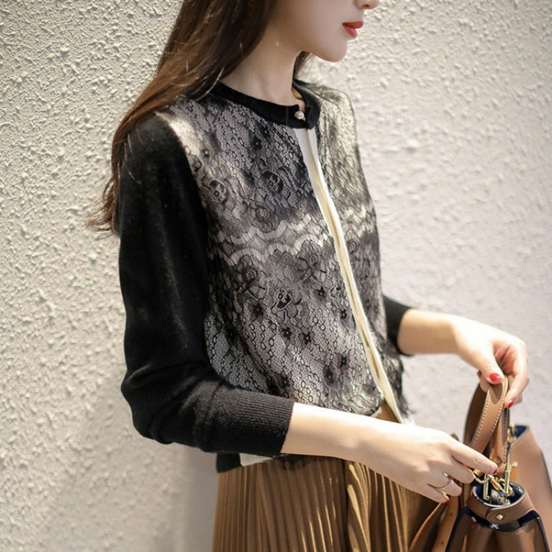 European Goods Loose All-matching Sweater Top - Black / S