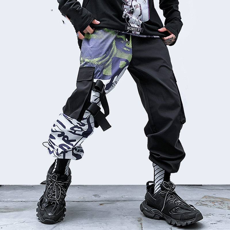 Guochao functional wind high street streamer overalls
