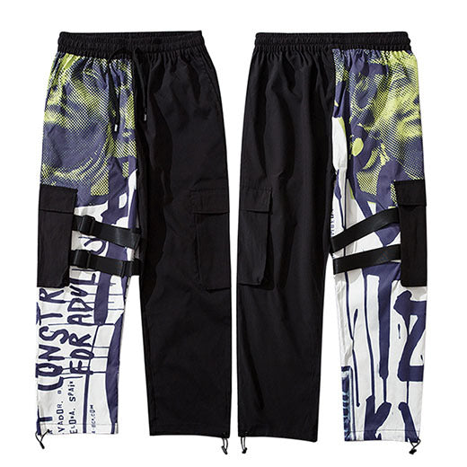 Guochao functional wind high street streamer overalls
