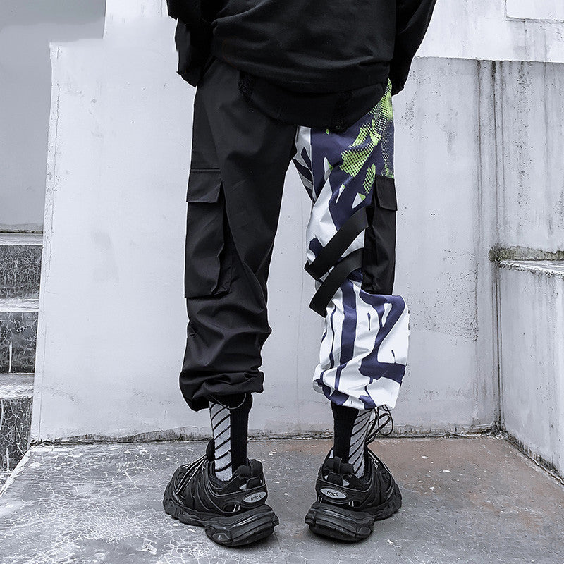 Guochao functional wind high street streamer overalls