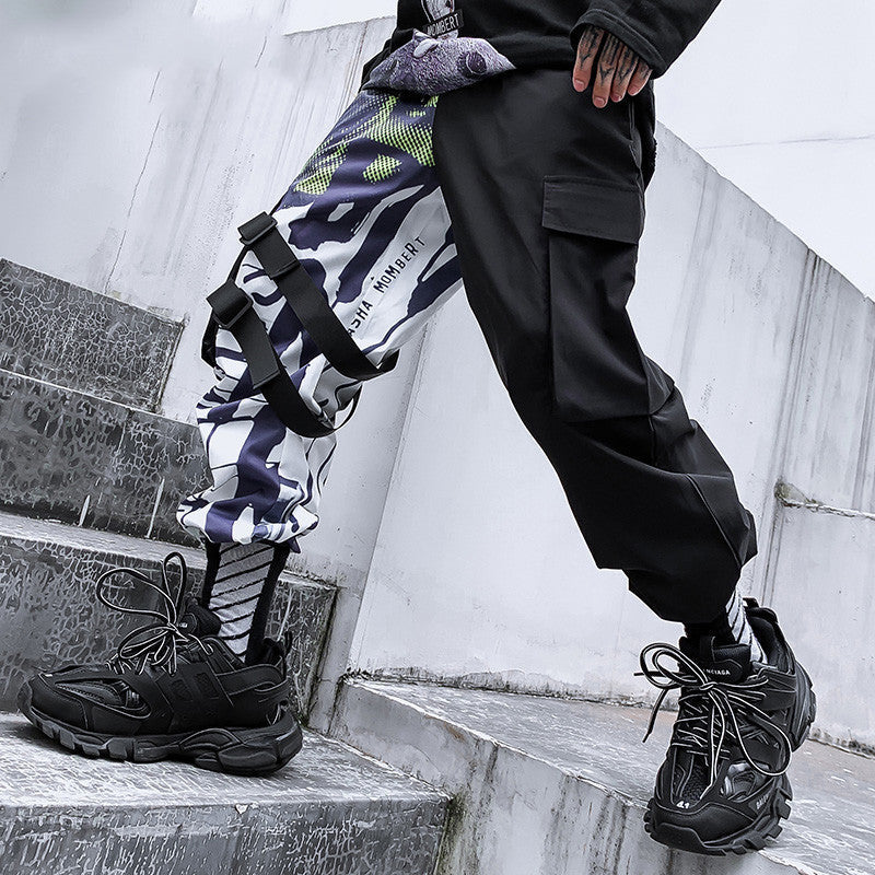 Guochao functional wind high street streamer overalls